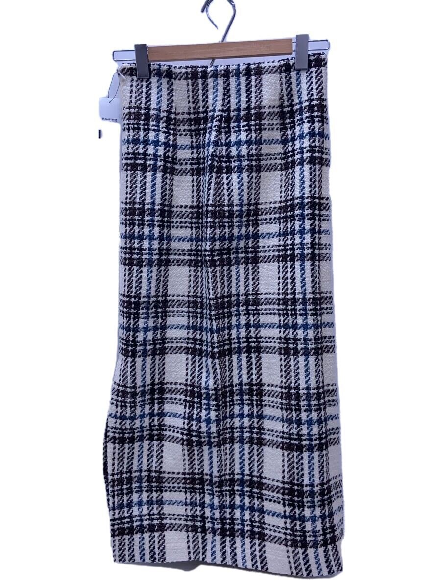 【中古】BLUELEA/スカート/M/ウール/WHT/チェック/222067【レディースウェア】
