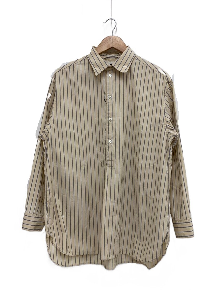blurhmsROOTSTOCK◆長袖シャツ/2/コットン/IVO/ストライプ/bROOTS24S6-Stripe//