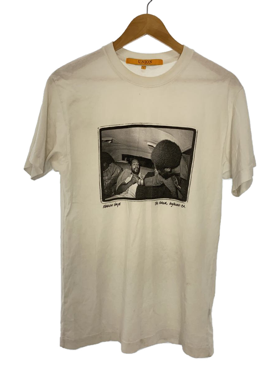【中古】UNION◆半袖Tシャツ/プリント/ロゴ/ホワイト/S【メンズウェア】