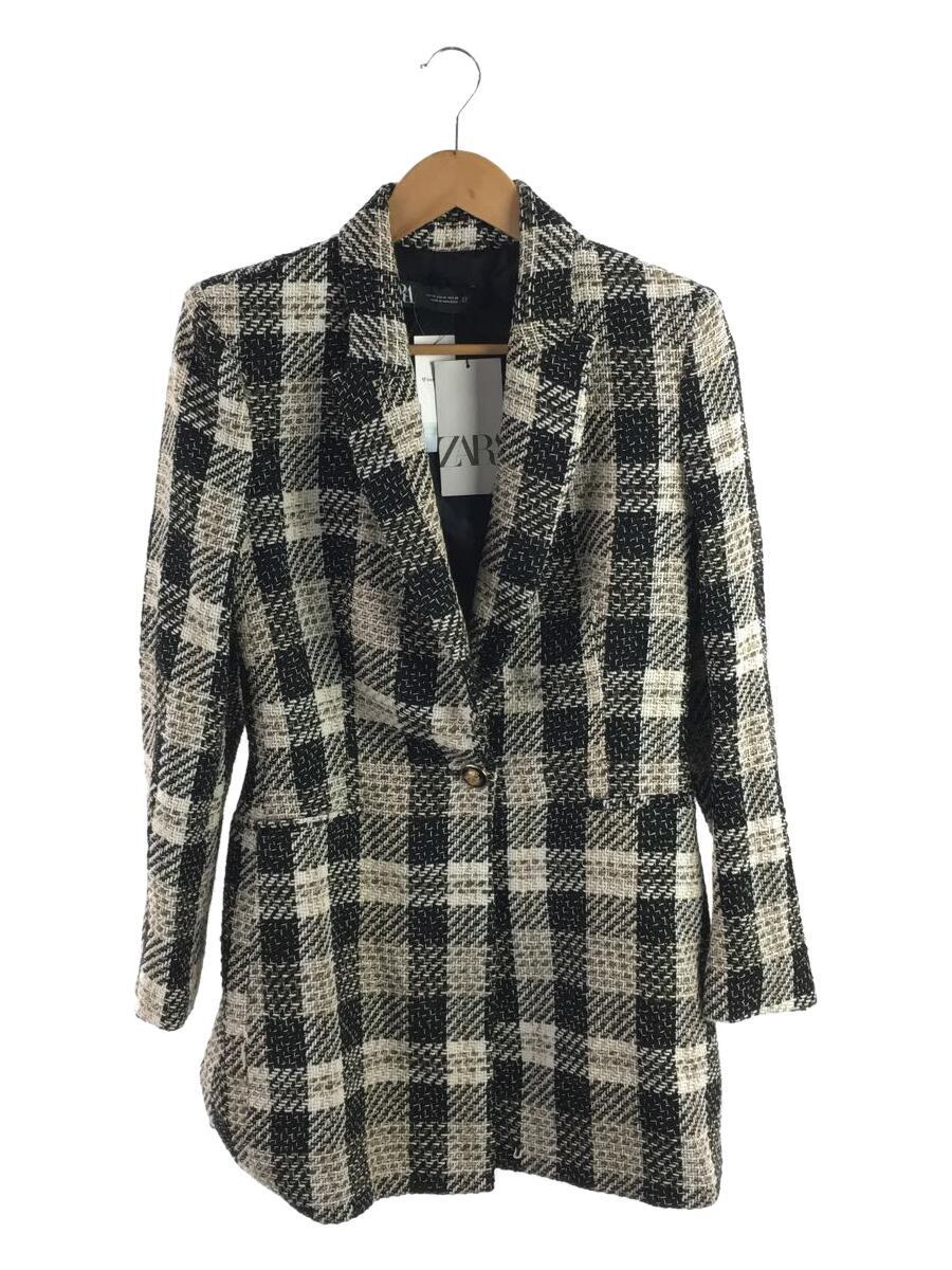 【中古】ZARA◆コート/M/コットン/チェック【レディースウェア】