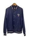 【中古】STUSSY◆スタジャン/M/コットン/NVY/無地【メンズウェア】
