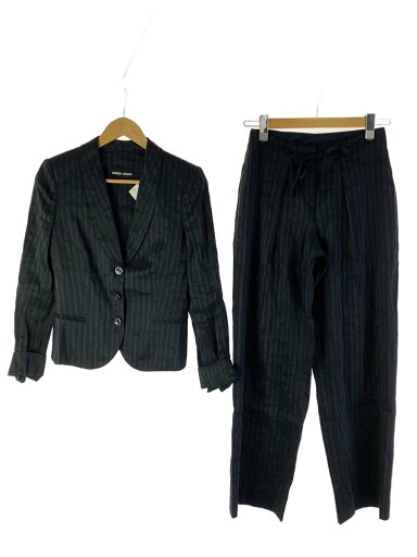 【中古】GIORGIO ARMANI◆セットアップ/38/リネン/NVY/ストライプ【レディースウェア】 【中古】GIORGIO ARMANI◆セットアップ/38/リネン/NVY/ストライプ【レディースウェア】