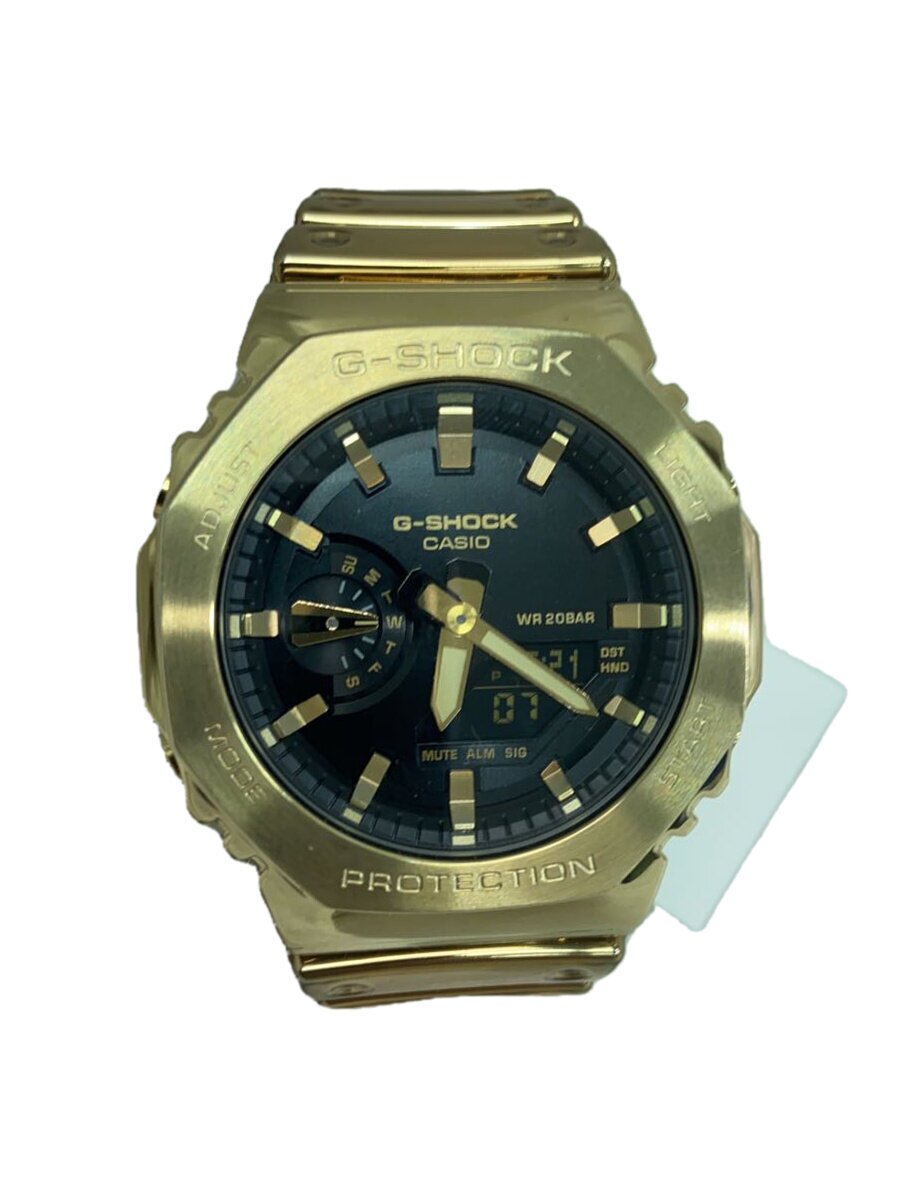 【中古】CASIO◆腕時計/アナログ/--/BLK/GLD/GM-2100YMG【服飾雑貨他】