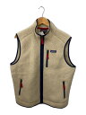 【中古】patagonia◆RETRO PILE VEST/フリースベスト/L/ポリエステル/BEG/無地/22821【メンズウェア】