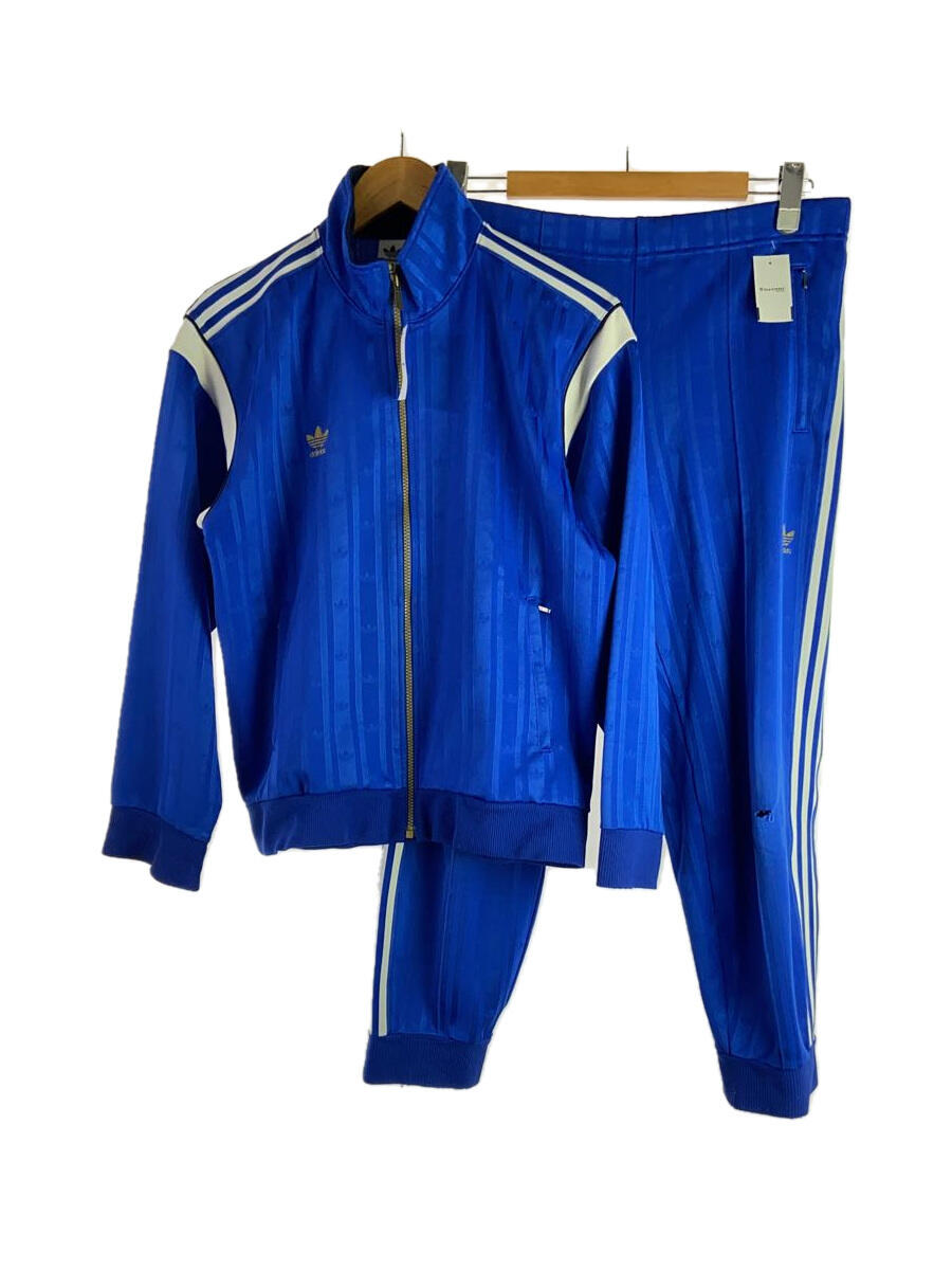 【中古】adidas◆デサント社製/80s/セットアップ/--/ポリエステル/BLU/無地/TAD-18P【メンズウェア】