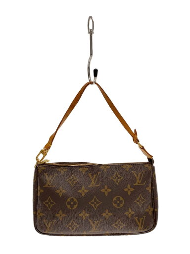 【中古】LOUIS VUITTON◆1)ポシェット・アクセソワール_モノグラム・キャンバス_BRW/PVC/BRW【バッグ】 【中古】LOUIS VUITTON◆1)ポシェット・アクセソワール_モノグラム・キャンバス_BRW/PVC/BRW【バッグ】