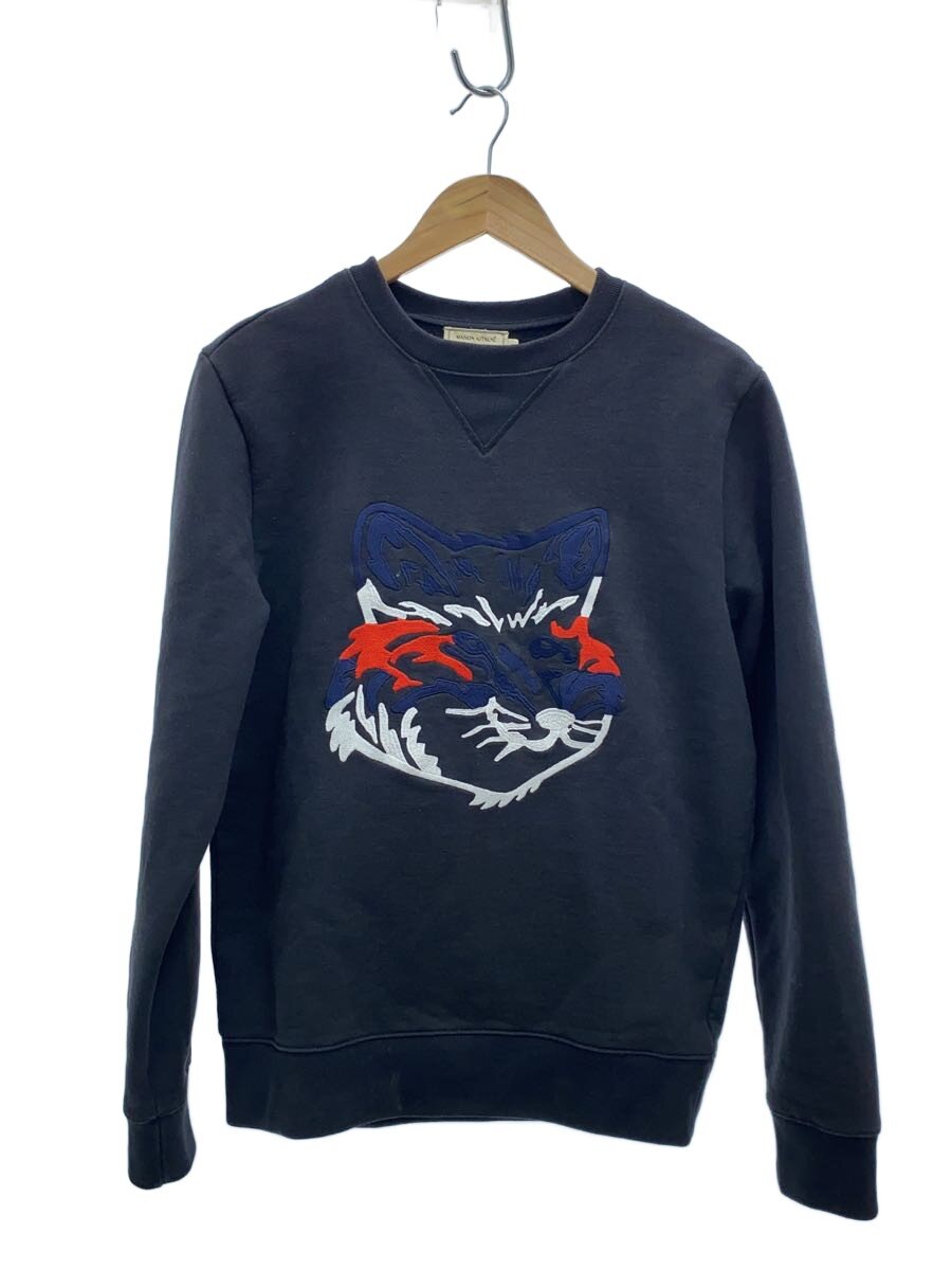 【中古】MAISON KITSUNE◆スウェット/M/コットン/BLK/無地/GM00339KM0017【メンズウェア】