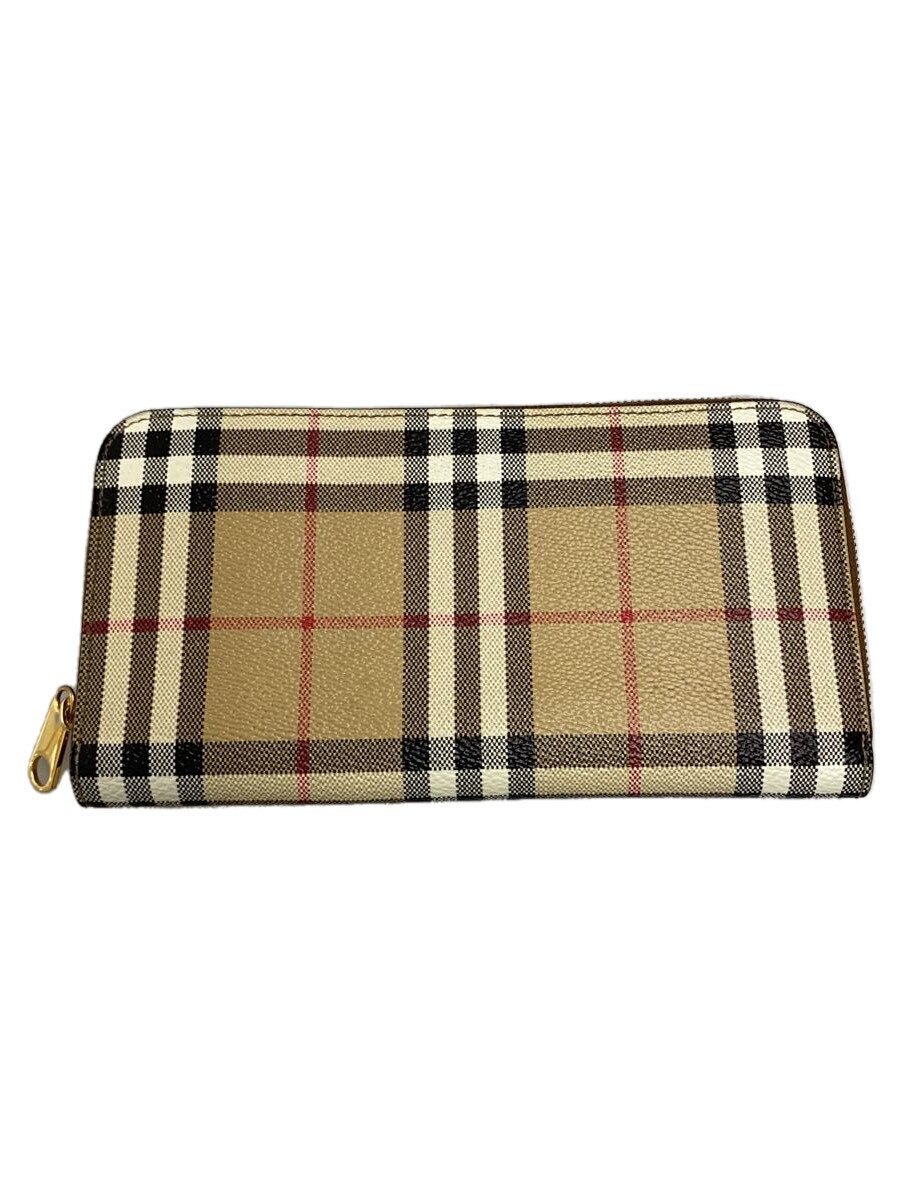 【中古】BURBERRY◆長財布/PVC/レディース/8070598/ファスナー滑り悪【服飾雑貨他】