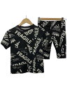 【中古】MM6◆セットアップ/US10/コットン/BLK/総柄【キッズ】