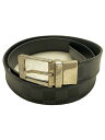 【中古】LOUIS VUITTON◆サンチュール・シアトル30MM_ダミエ・グラフィット_BLK/レザー/BLK/メンズ【服飾雑貨他】