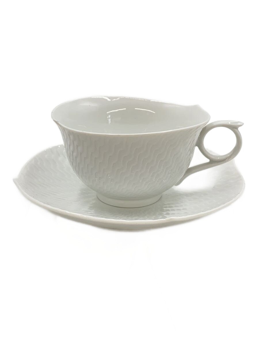 【中古】Meissen◆002083 Meissen マイセン/カップ&ソーサー/ホワイト/波の戯れ【キッチン用品】