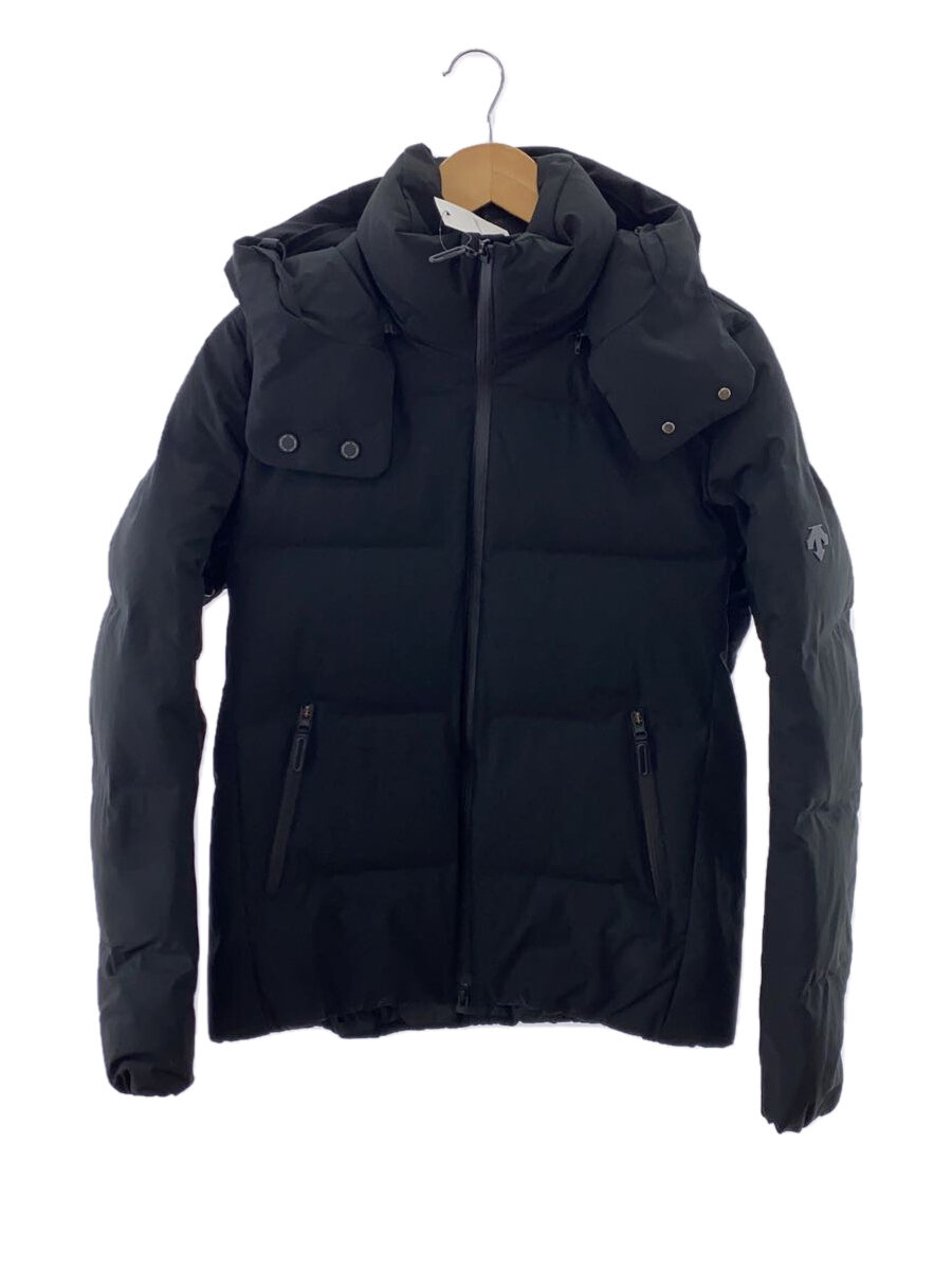 【中古】DESCENTE ALLTERAIN◆ダウンジャケット/水沢ダウン/アンカー/M/ポリエステル/BLK/DAMSGK31U【メンズウェア】
