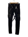 【中古】KIDILL◆SkinnyZip&StrapsDenimPants/ボトム/42/コットン/BLK/KLMD-009-42-95【メンズウェア】(4)