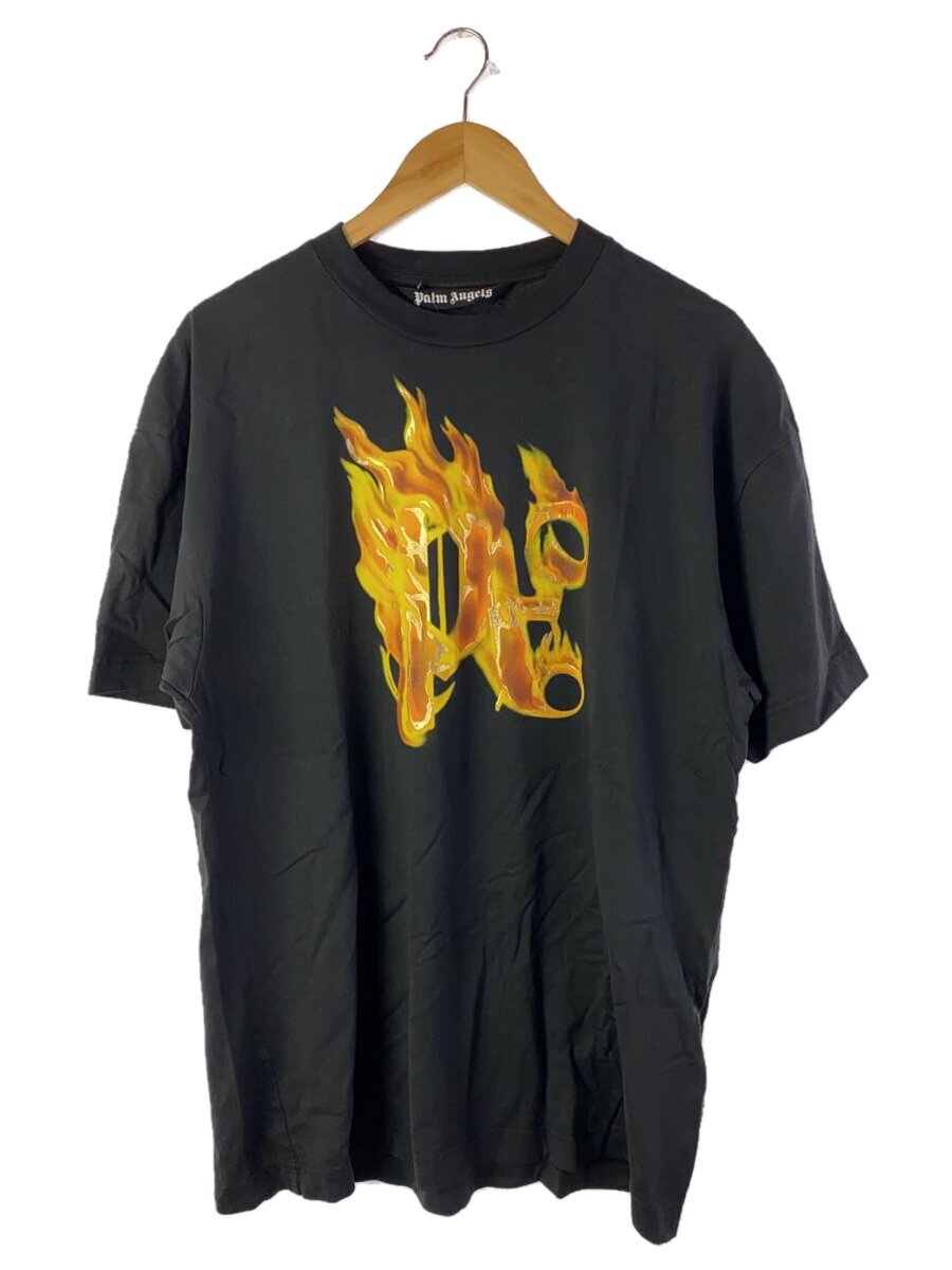 Palm Angels◆Tシャツ/M/コットン/BLK/PMAA072R24JER001/Burning Monogram Tシャツ