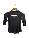 【中古】JOHN LAWRENCE SULLIVAN◆リブレイヤードハイネックショートスリーブトップス/コットン/GRY/無地/5C033-0624-SW【レデ...