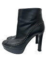 【中古】Alexander McQueen◆ブーティ/36/BLK/レザー【シューズ】