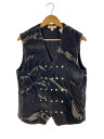 【中古】MASU◆JACQUARD NATIVE FLEECE SNAP VEST/46/ポリエステル/GRY/MVFW-VT0322【メンズウェア】