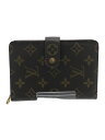 【中古】LOUIS VUITTON◆ポルト・パピエジップ_モノグラム_BRW/PVC/BRW/モノグラム/レディース【服飾雑貨他】