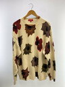 【中古】Supreme◆ニット・セーター(薄手)/L/コットン/CRM/総柄【メンズウェア】