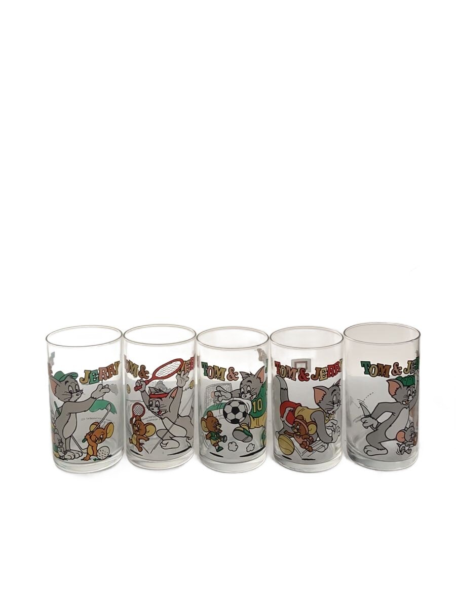 【中古】TOM&JERRY/トムとジェリー/グラス/5点セット【キッチン用品】