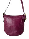【中古】COACH◆ショルダーバッグ/レザー/PNK/13881【バッグ】