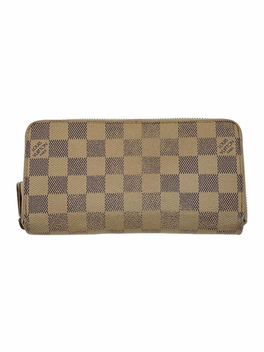 【中古】LOUIS VUITTON◆ジッピー・ウォレット_ダミエ・アズール_WHT/PVC/WHT/メンズ【服飾雑貨他】