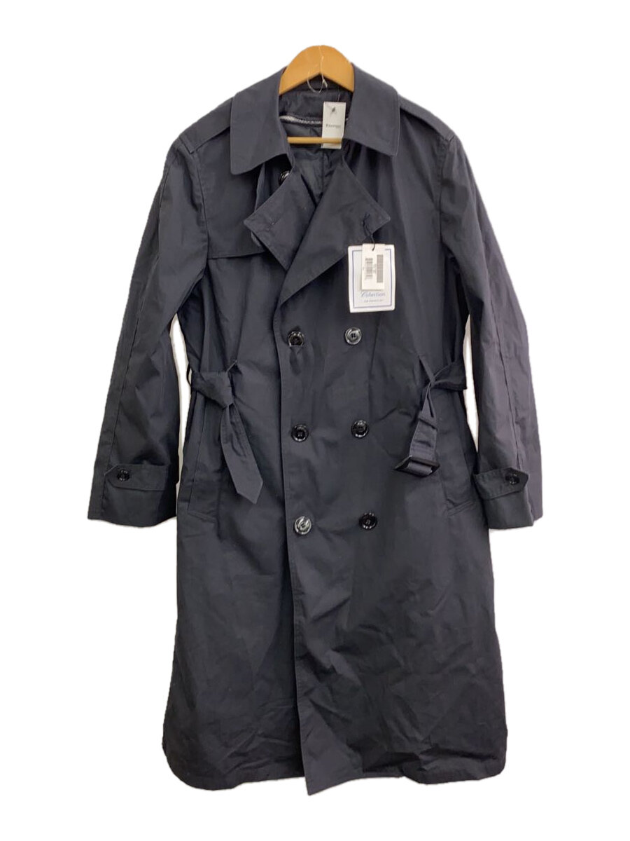 【中古】US.NAVY◆トレンチコート/38/ポリエステル/BLK/無地/8405-01-308-8691【メンズウェア】