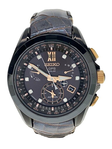 【中古】SEIKO◆アストロン/ソーラー腕時計/レザー/ブラウン/8X53-0AP0-2/1500本限定/9Pダイヤ【服飾雑貨他】 【中古】SEIKO◆アストロン/ソーラー腕時計/レザー/ブラウン/8X53-0AP0-2/1500本限定/9Pダイヤ【服飾雑貨他】