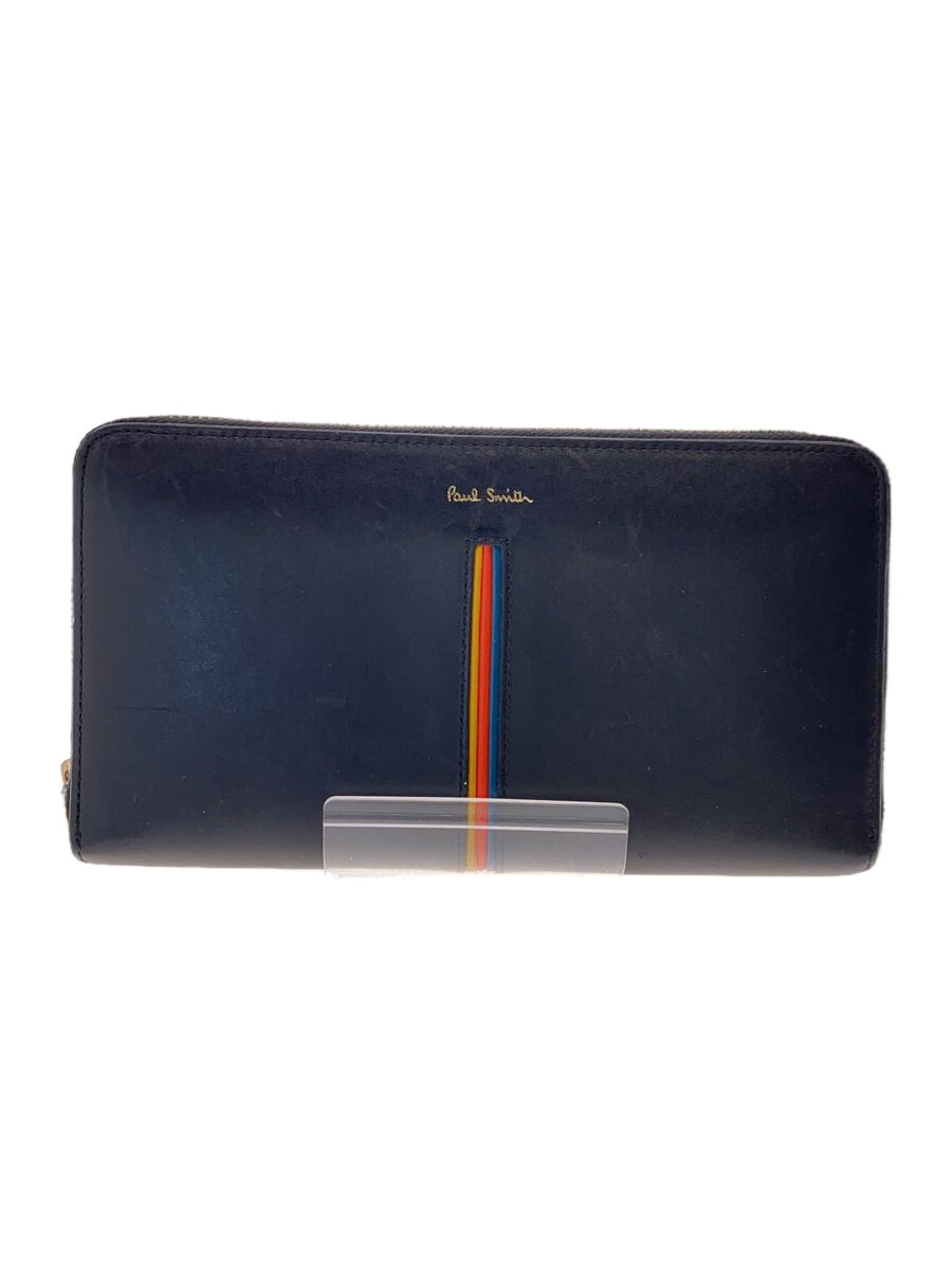 【中古】Paul Smith◆長財布/レザー/BLK/メンズ【服飾雑貨他】