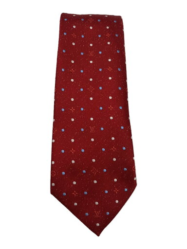 【中古】LOUIS VUITTON◆ネクタイ/シルク/RED/メンズ/MR1221【服飾雑貨他】 【中古】LOUIS VUITTON◆ネクタイ/シルク/RED/メンズ/MR1221【服飾雑貨他】