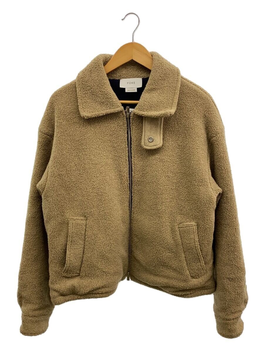 【中古】YOKE◆BOA ZIP BLOUSON/ブルゾン/S/ウール/BEG/YK19AW0056B//【メンズウェア】