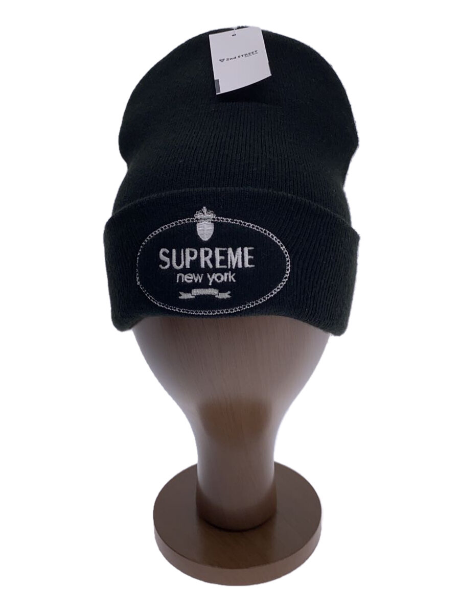 【中古】Supreme◆ニットキャップ/--/コットン/BLK/メンズ【服飾雑貨他】