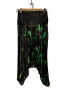 【中古】MARINE SERRE◆ロングスカート/S/ポリエステル/ブラック/総柄/FW19【レディースウェア】
