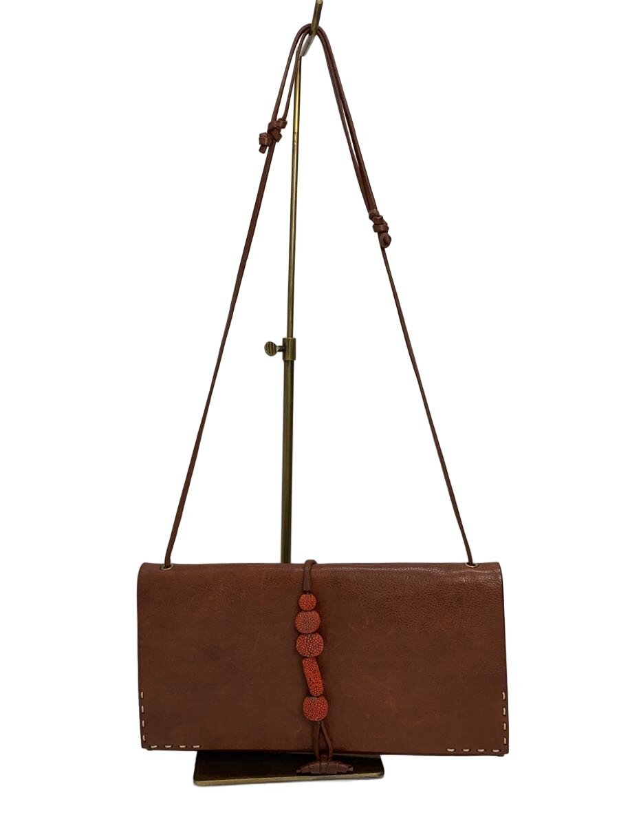 【中古】CELINE◆バッグ/レザー/BRW/無地//【バッグ】
