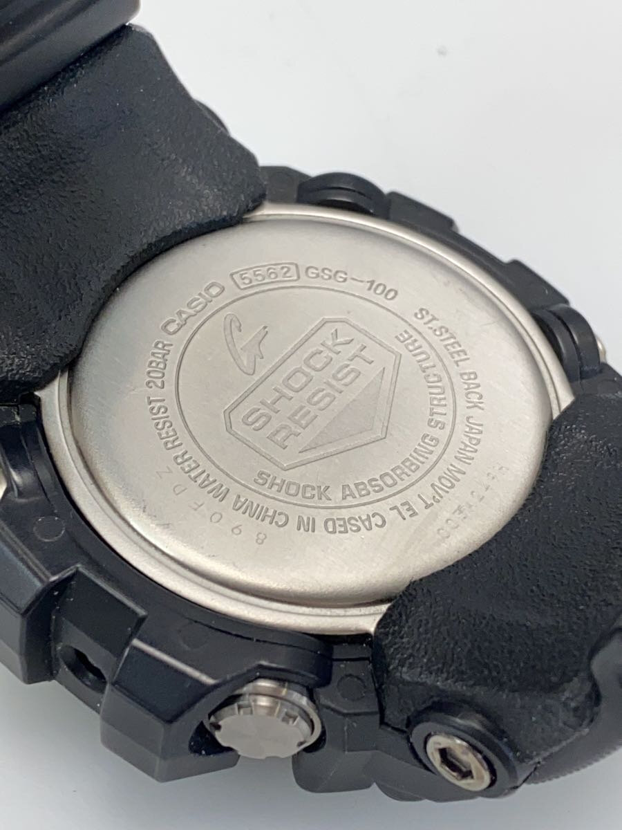 【中古】CASIO◆ソーラー腕時計/アナログ/ラバー/BLK/BLK/GSG-100/MUDMASTER//【服飾雑貨他】 3