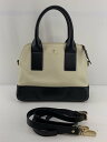 【中古】kate spade new york◆ハンドバッグ/--/CRM/無地/自立型/ベルト付き/2way/長さ調節可/ロゴ【バッグ】
