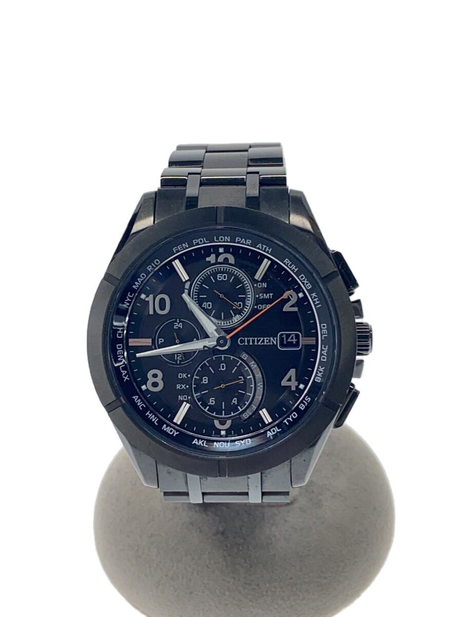【中古】CITIZEN◆ソーラー腕時計/アナログ/--/BLK/BLK/H800-T023975【服飾雑貨他】