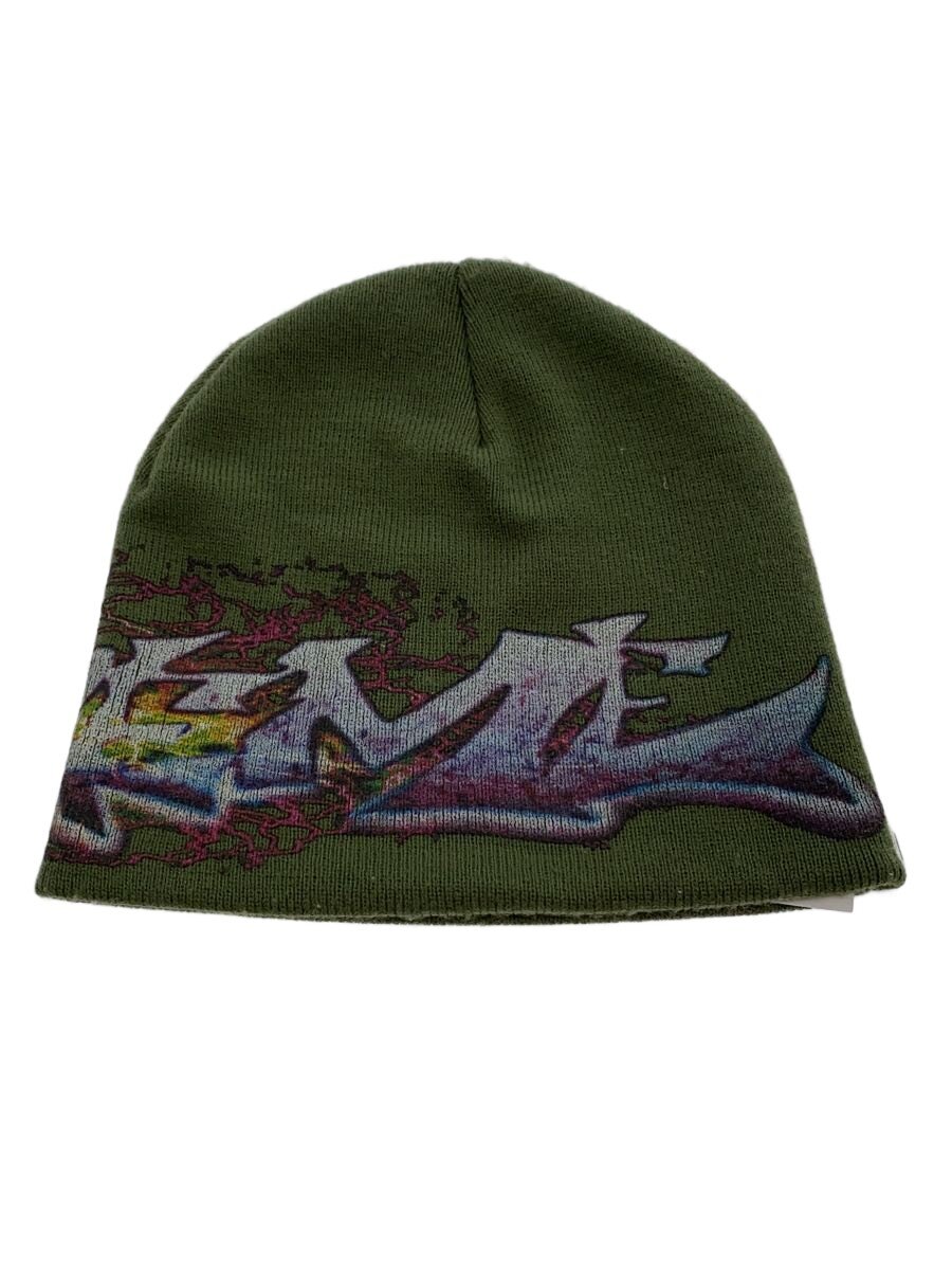 【中古】Supreme◆ニットキャップ/FREE/アクリル/KHK/総柄/メンズ//【服飾雑貨他】