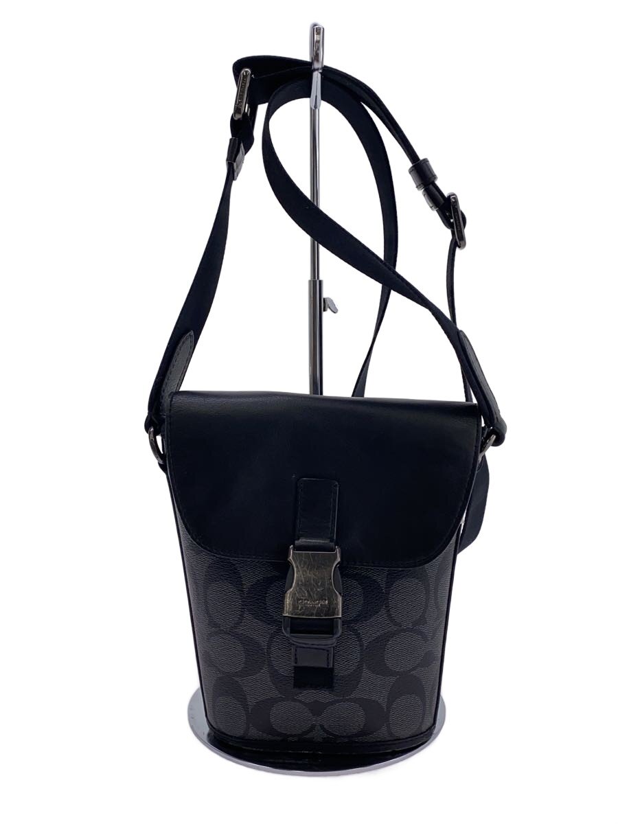 C, D, T, R, W - 【中古】COACH◆ショルダーバッグ/レザー/BLK/総柄/C3134【バッグ】