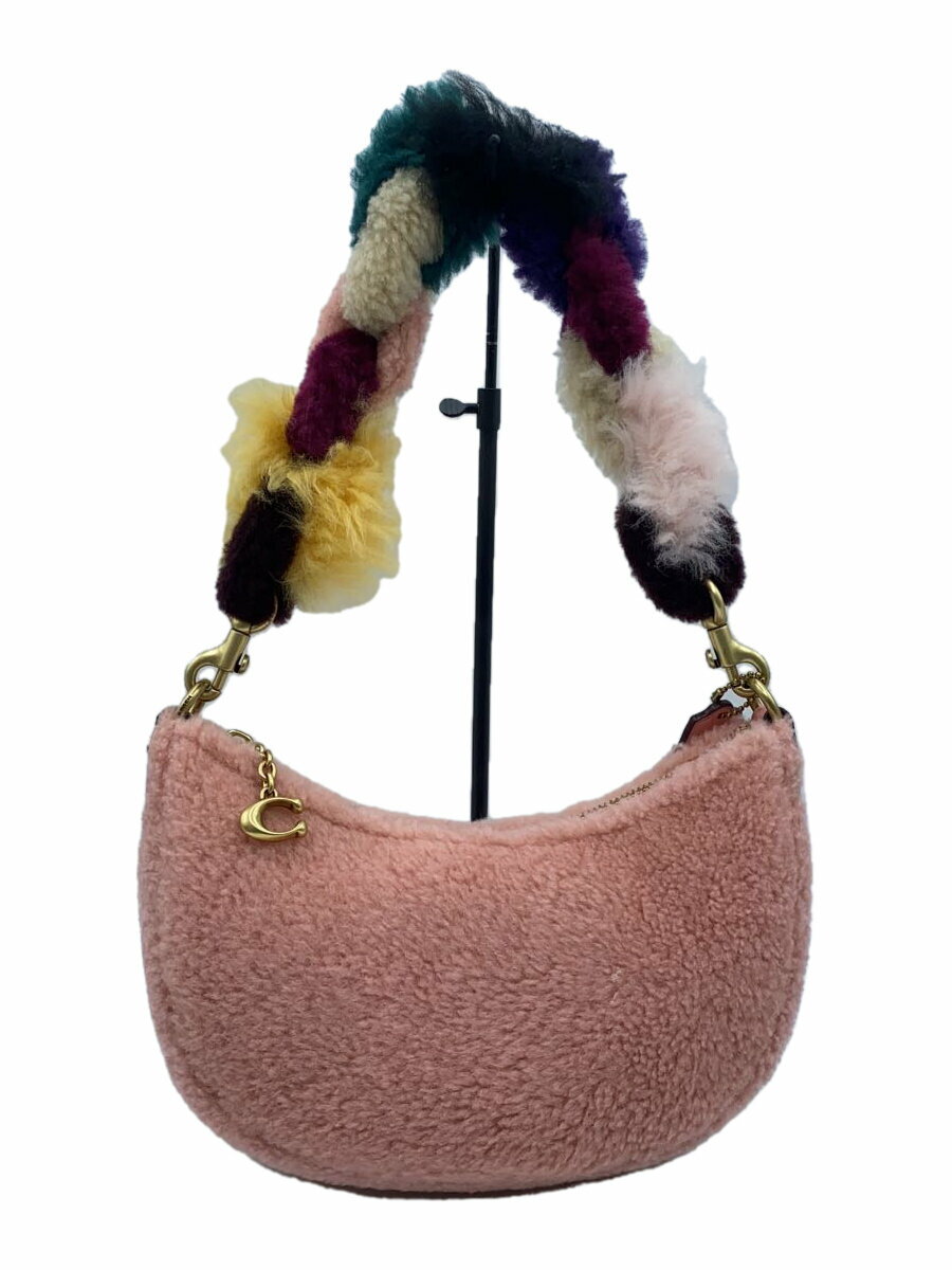 【中古】COACH◆ショルダーバッグ/--/PNK/無地/C0211【バッグ】