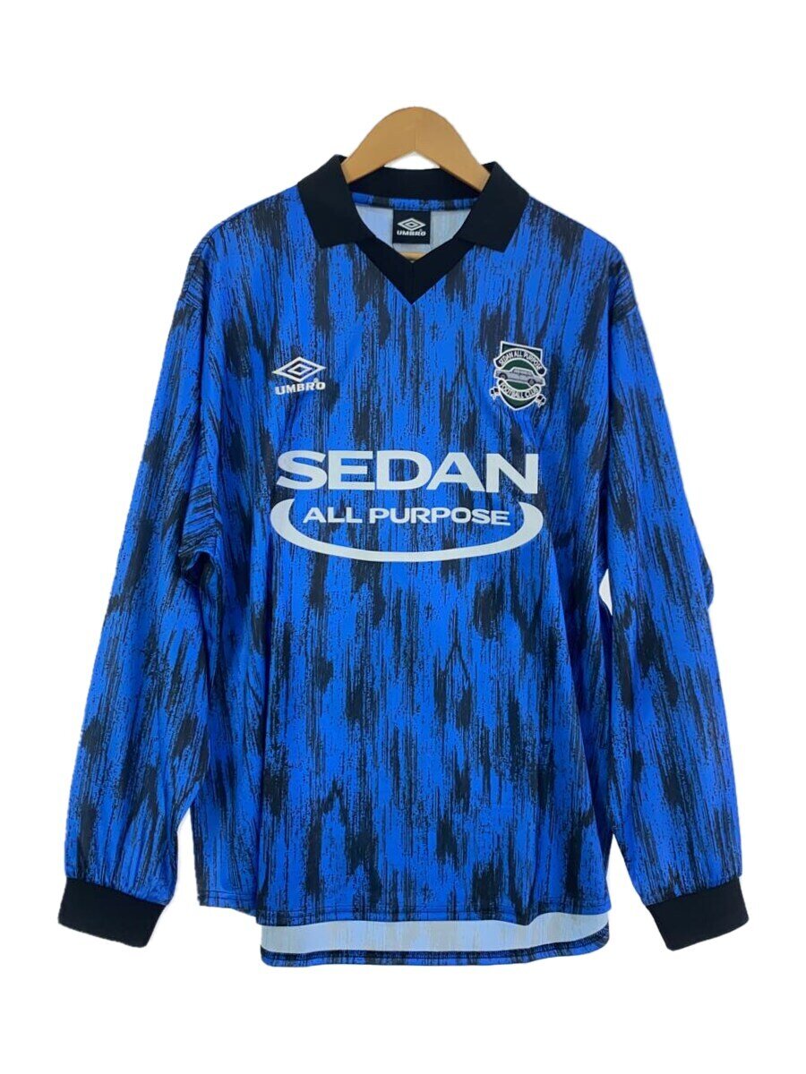 【中古】UMBRO◆xSEDAN ALL PURPOSE/Game Shirt - BLUE × BLACK/XXL/SD23F-CT09【メンズウェア】