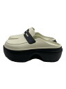 【中古】crocs◆ストンプローファー/ローファー/25cm/WHT/PVC/209937【シューズ】