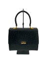 【中古】バッグ/レザー/BLK/無地【バッグ】(4)