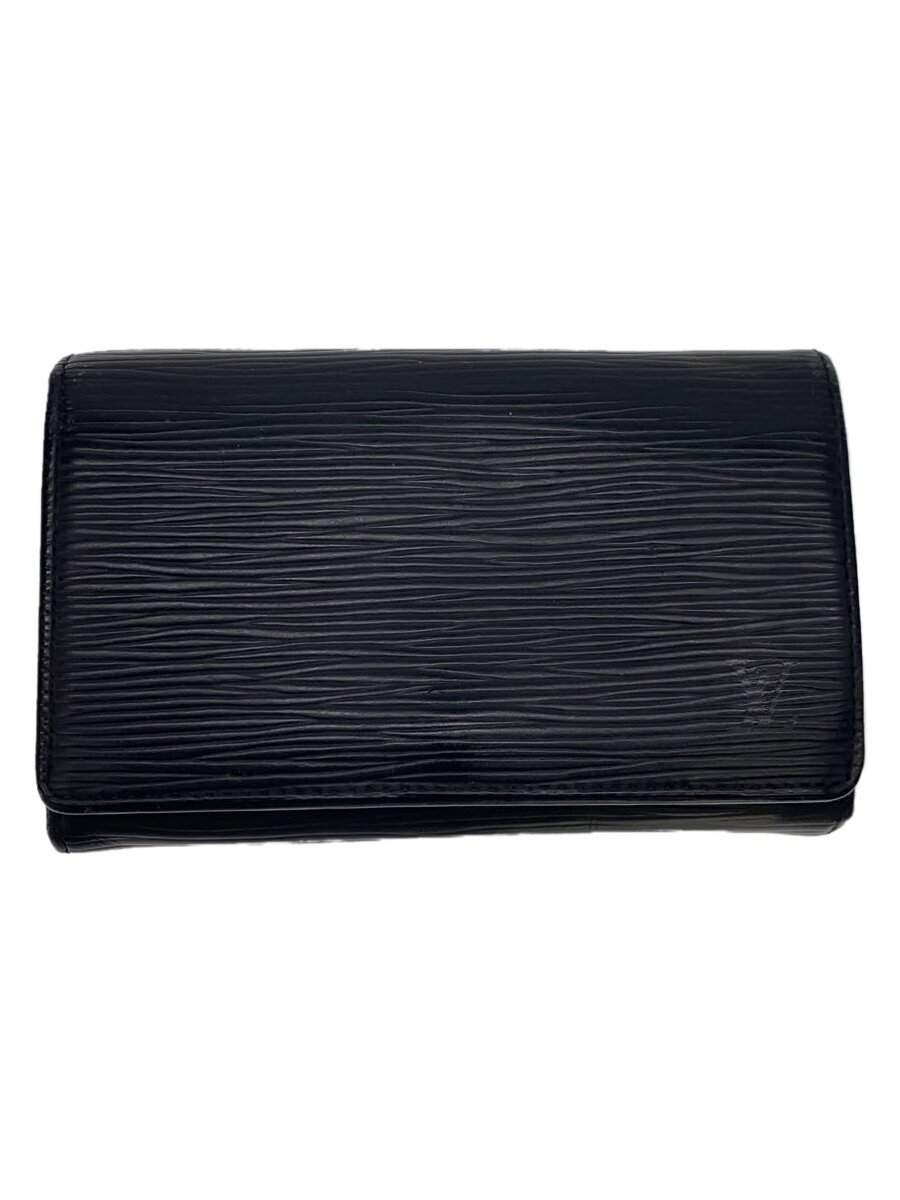 乐天商城 - 【中古】LOUIS VUITTON◆ポルト・モネ・ビエ・トレゾール_エピ_BLK/レザー/BLK/メンズ【服飾雑貨他】
