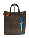 【中古】LOUIS VUITTON◆サック・プラ_モノグラム・ソーラーレイ_LVフレンド_/バッグ/BRW/PVC/BRW/総柄【バッグ】