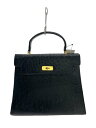 【中古】ハンドバッグ/レザー/BLK【バッグ】
