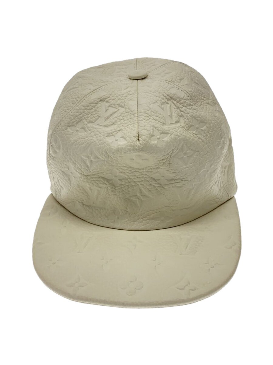 【中古】LOUIS VUITTON◆キャスケット・モノグラムクイル1.0_モノグラム_WHT/--/牛革/内側汚れほつれなど【服飾雑貨他】