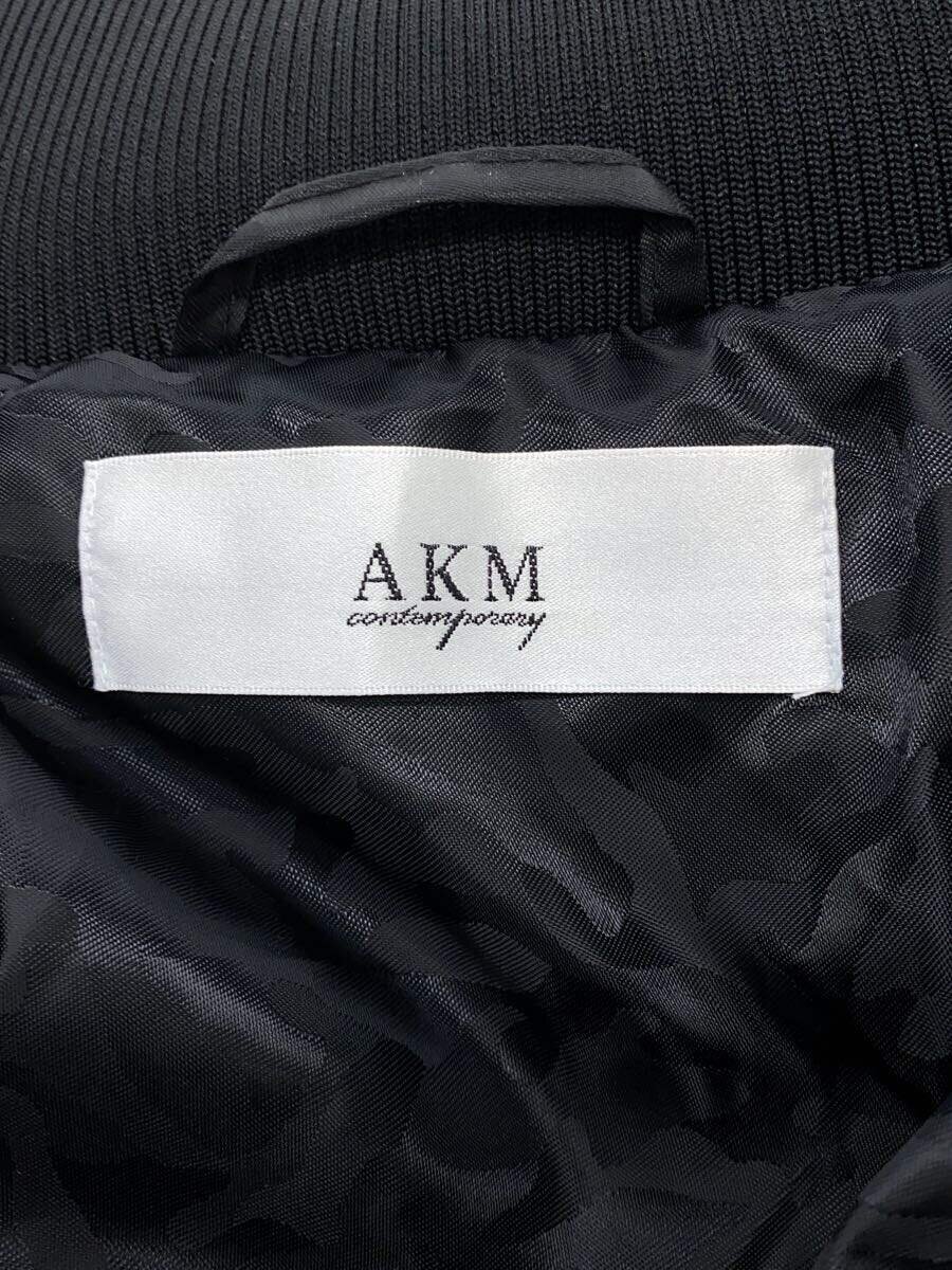 【中古】AKM◆スタンドネックレイヤードダウンジャケット/ASO-829/中綿/L/ナイロン/BLK【メンズウェア】