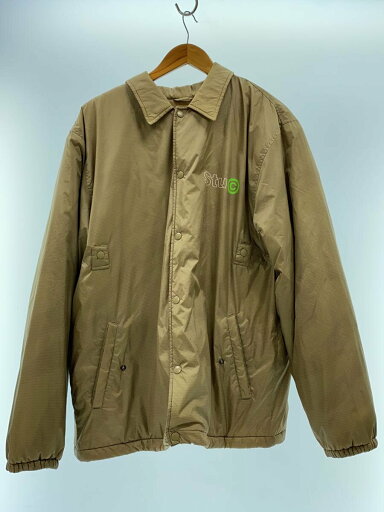【中古】STUSSY◆ジャケット/XL/ナイロン/BEG【メンズウェア】 【中古】STUSSY◆ジャケット/XL/ナイロン/BEG【メンズウェア】