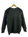 【中古】uniform experiment◆18AW/GUN PATCH CREW NECK KNIT/セーター(厚手)/3/ウール/カーキ/UE-189086//【メンズウェア】